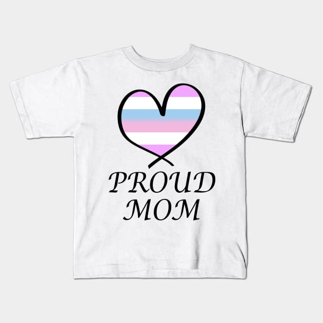 Proud Mom LGBT Gay Pride Month Intersex Flag Kids T-Shirt by artbypond